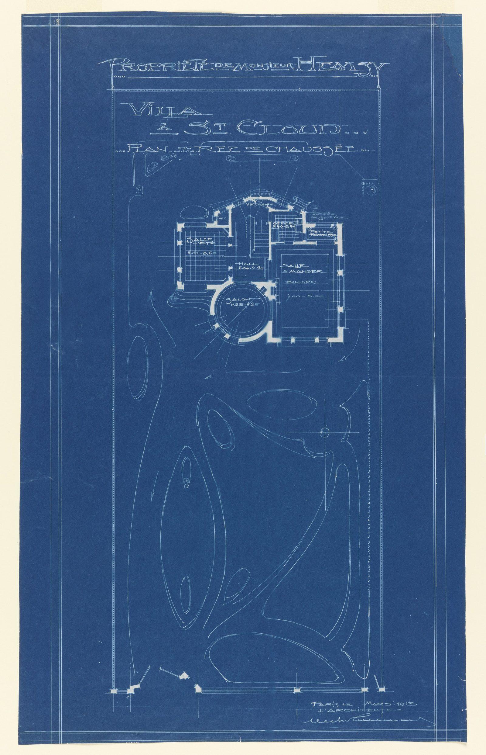 Detailed 1913 floor plan blueprint showing the plan reading skills central to Bluebeam takeoff work