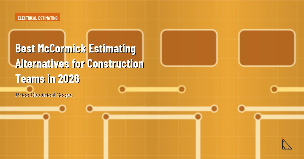 Best McCormick Estimating Alternatives for Construction Teams in 2026 comparison thumbnail