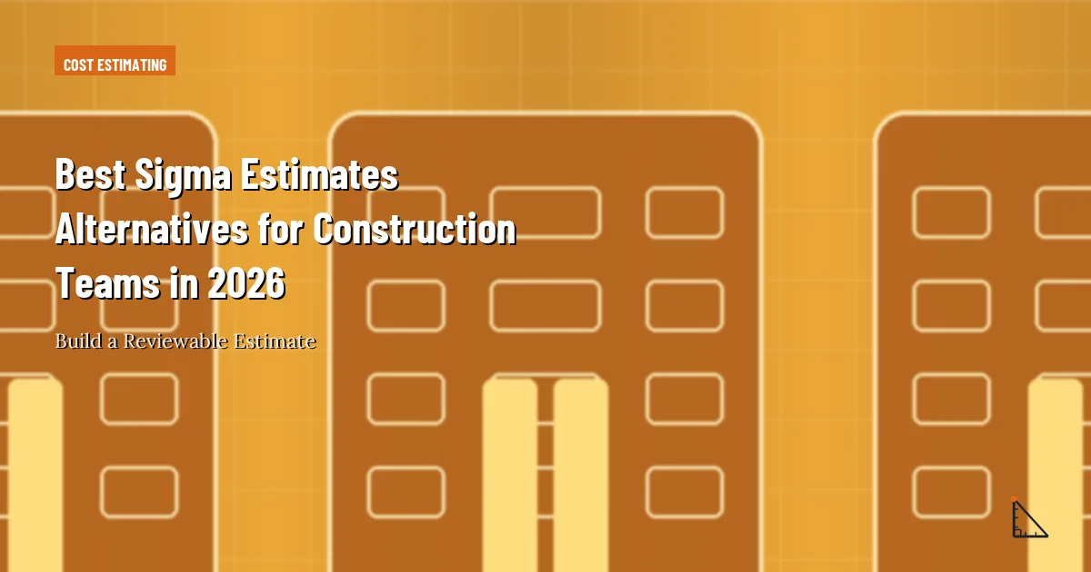 Best Sigma Estimates Alternatives for Construction Teams in 2026 comparison thumbnail