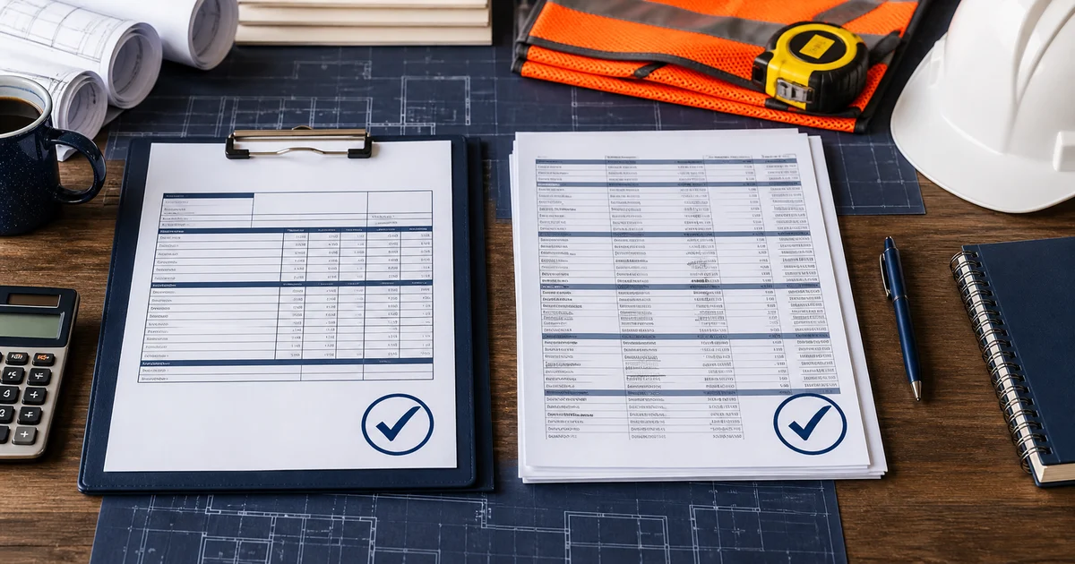 Bid Form and Estimate Crosscheck article thumbnail