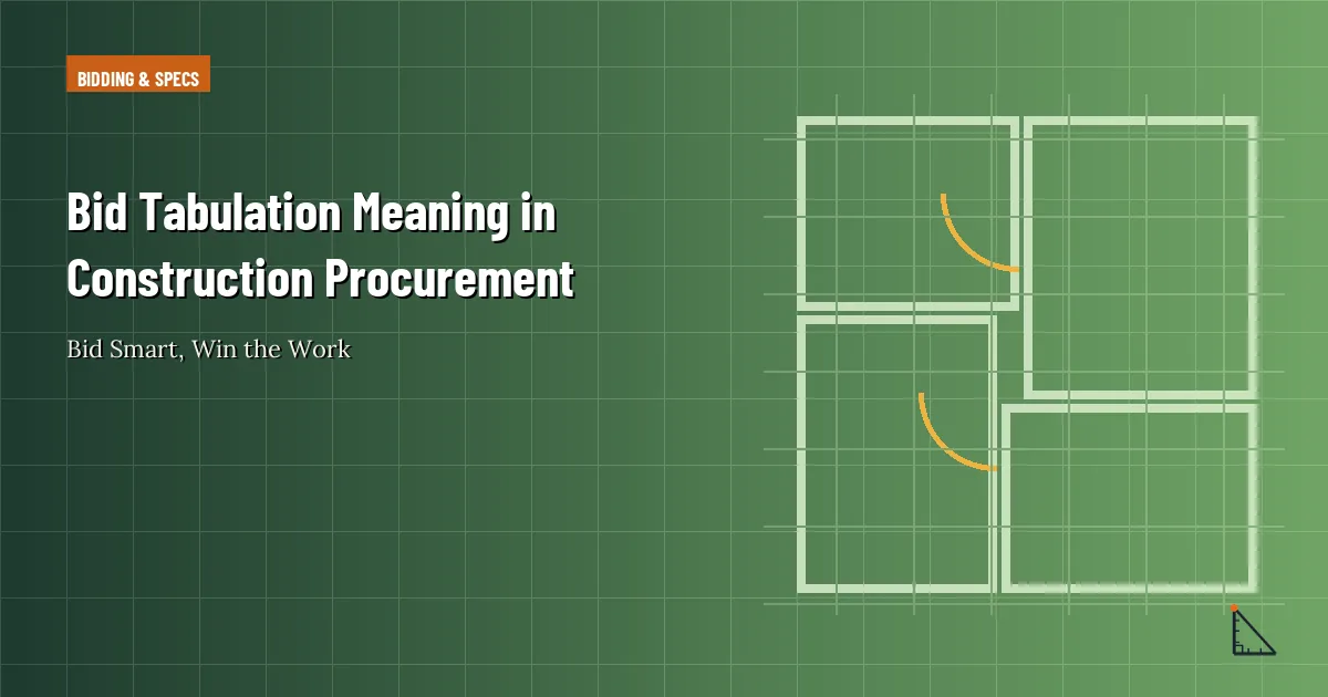 Bid Tabulation Meaning in Construction Procurement article thumbnail