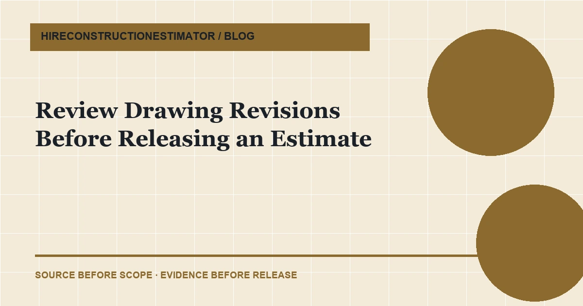 Review Drawing Revisions Before Releasing an Estimate article thumbnail