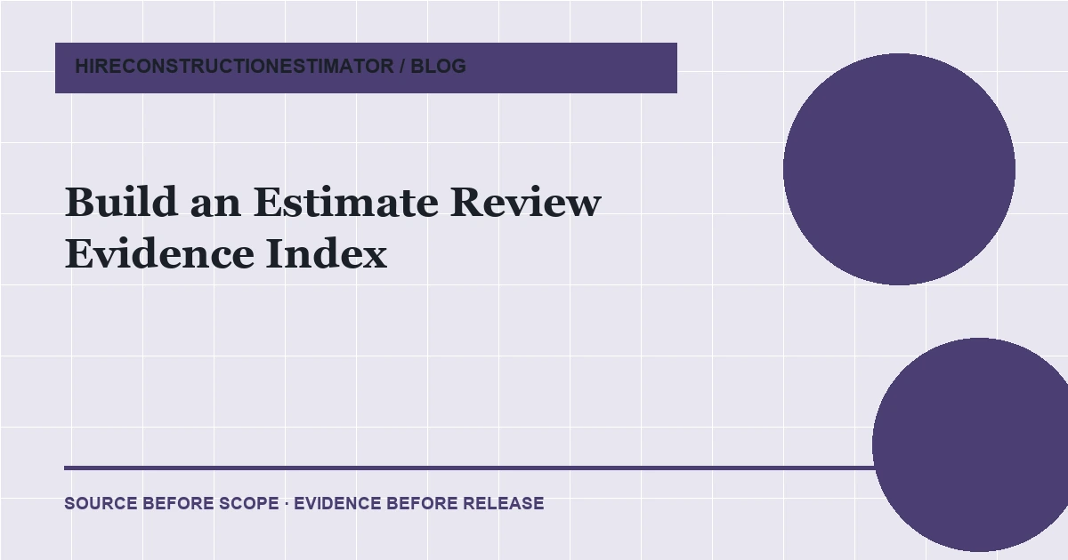 Review Drawing Revisions Before Releasing an Estimate
