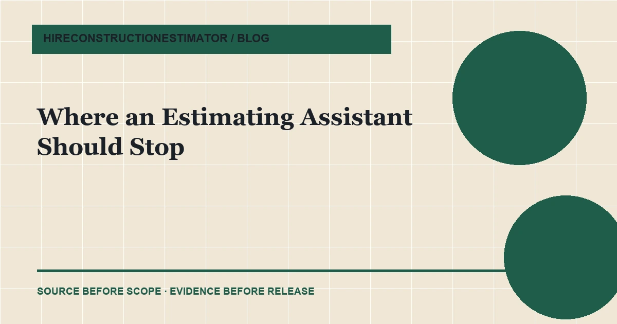 Where an Estimating Assistant Should Stop article thumbnail