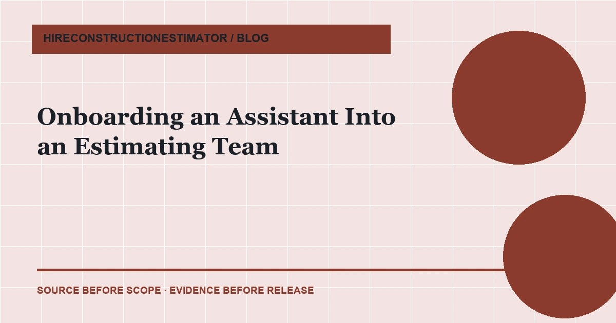 Onboarding an Assistant Into an Estimating Team article thumbnail