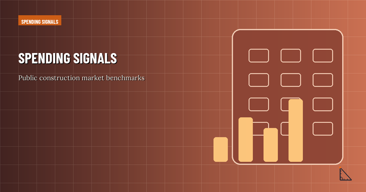 Construction spending signals editorial illustration
