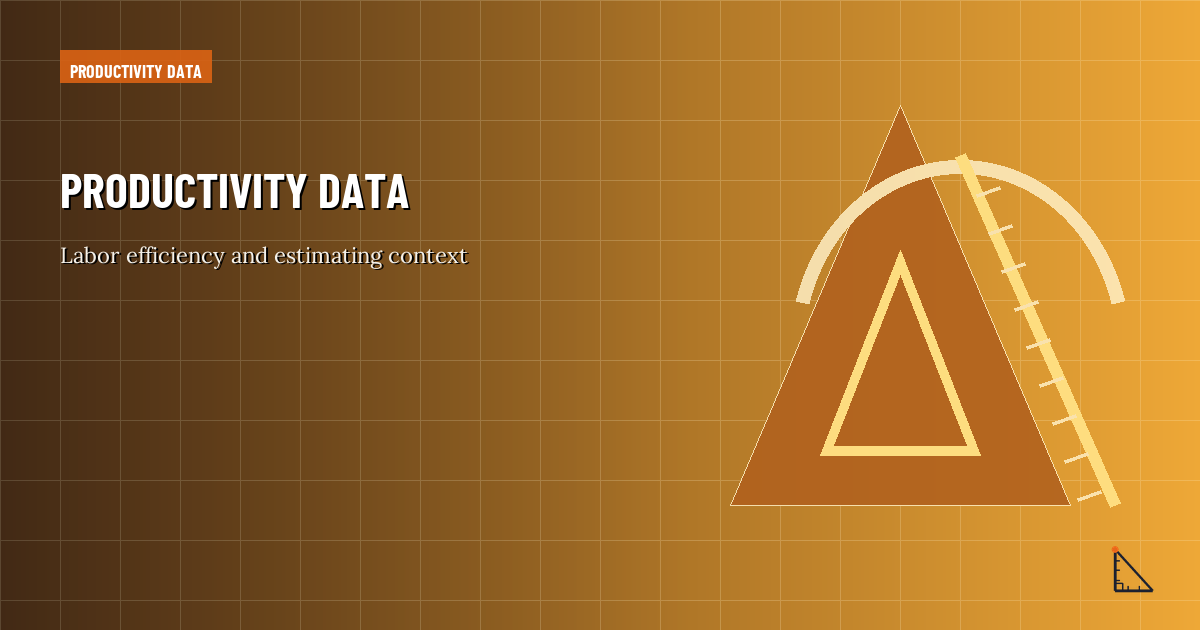 Construction productivity and cost data editorial illustration